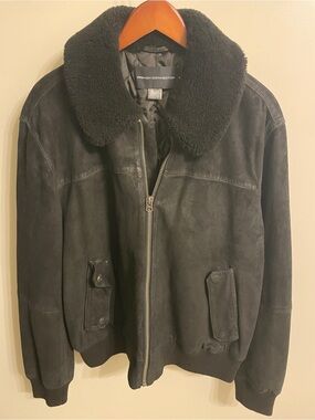 French Connection Suede Shearling Jacket